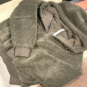 Lululemon Cozy Olive Green Sherpa Jacket